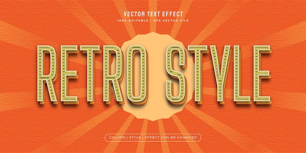 Estilo de texto retro con efecto de relieve