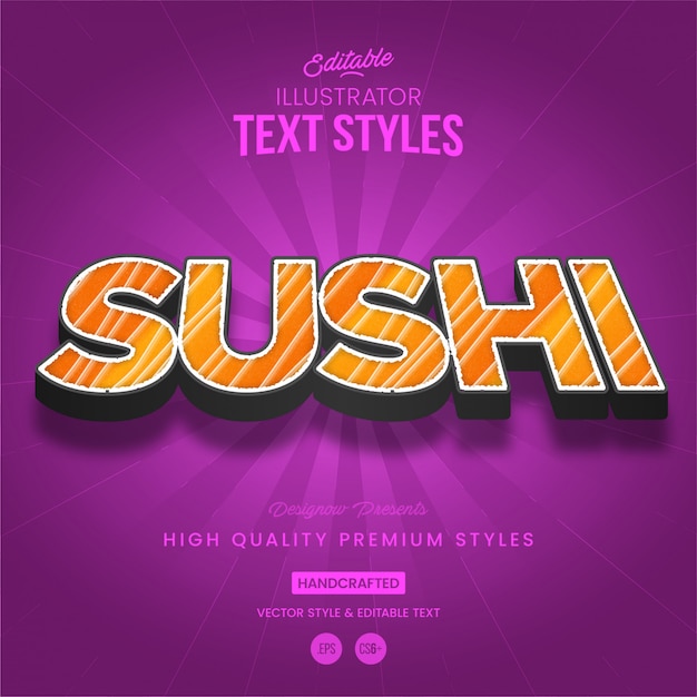 Estilo de texto de sushi