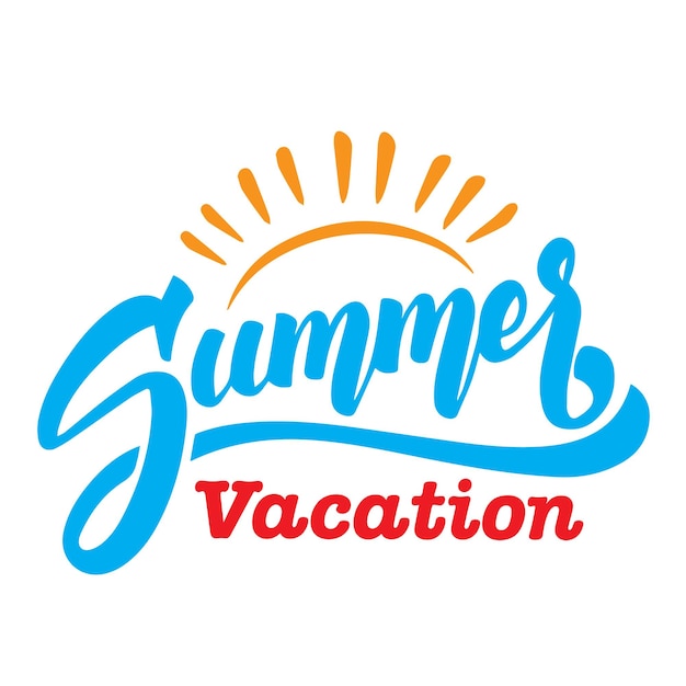 Vector estilo de texto de vacaciones de verano nuevo diseño archivo eps