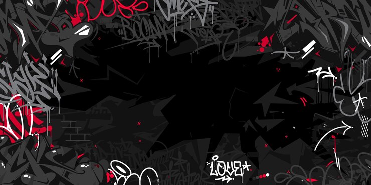 Vector estilo urbano abstracto oscuro hiphop graffiti arte callejero ilustración vectorial fondo