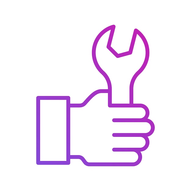 Estilo del vector de iconos de reparación y servicio