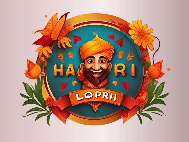 Estilo vectorial Happy Lohri Diseño Ai Arte generado