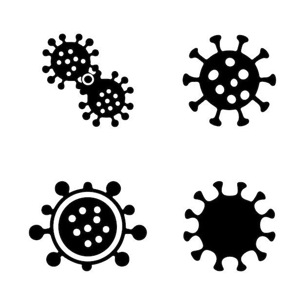 El estilo vectorial del icono de la epidemia en fondo blanco