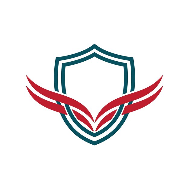 Estilo vectorial de la plantilla de diseño del logotipo del escudo