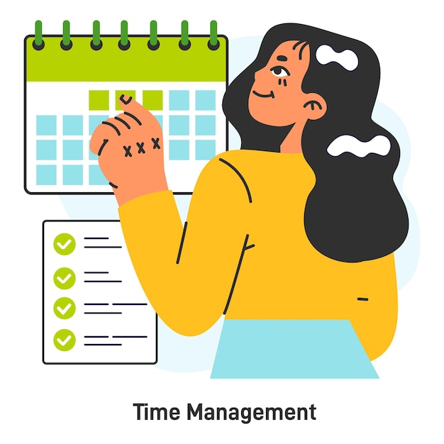 Estilo de vida minimalista Práctica de vida simple y sobria Idea moderna y moderna de ordenar una rutina de vida Gestión consciente del tiempo Ilustración vectorial plana