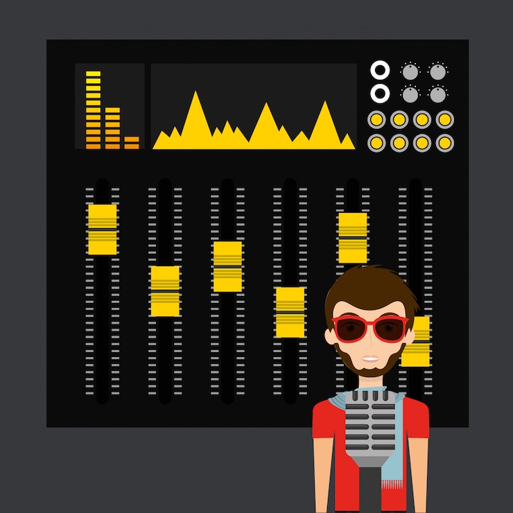 Vector estilo de vida musical