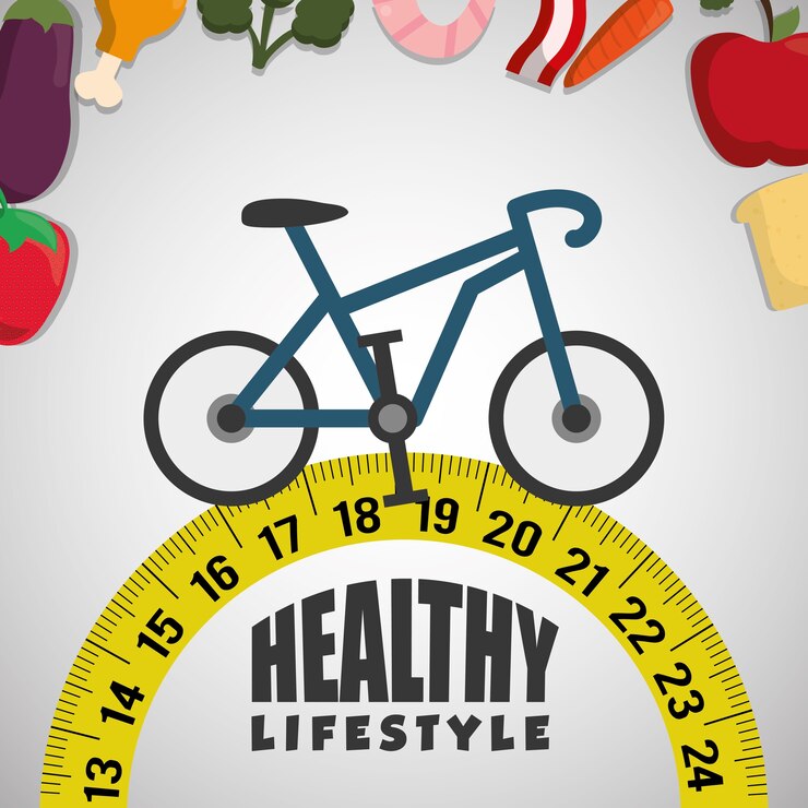 Vector estilo de vida saludable diseño de fitness