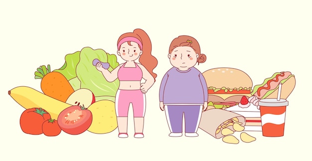 Un estilo de vida saludable frente a una alimentación no saludable Una comparación