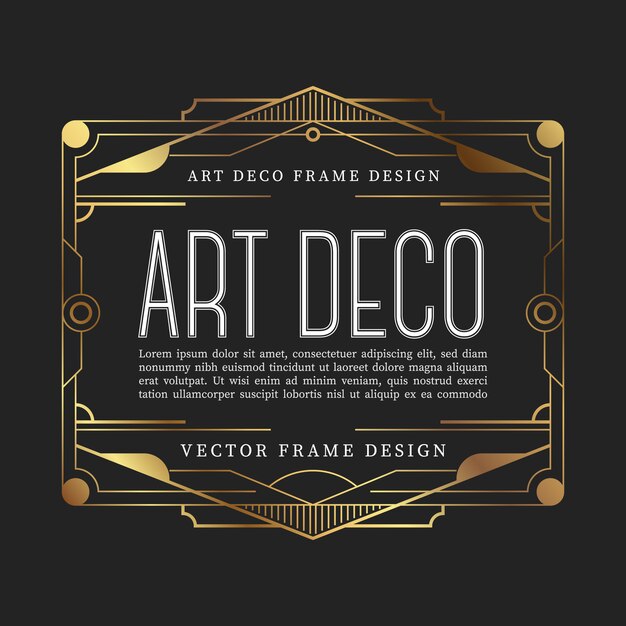Estilo vintage art deco marco