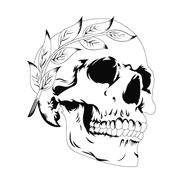 Estilo vintage de calavera. ilustración vectorial