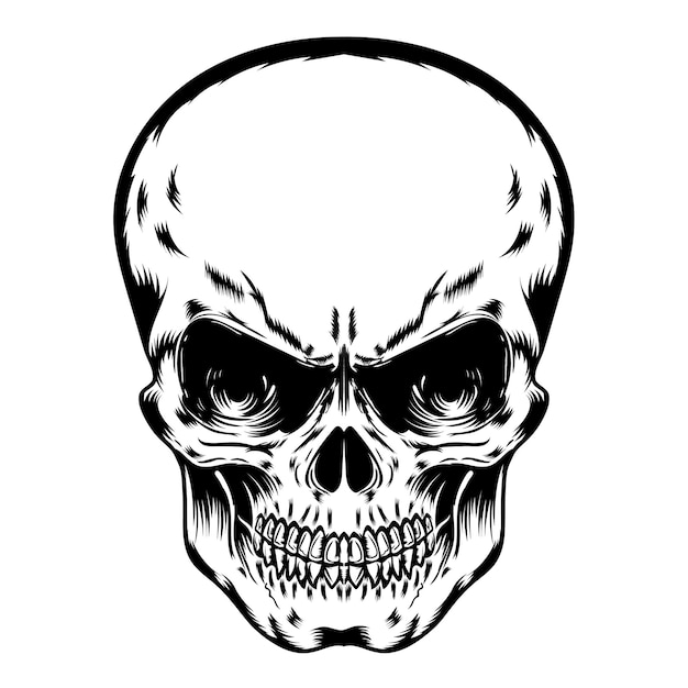 Estilo vintage de calavera. ilustración vectorial