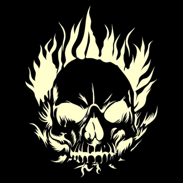 Estilo vintage de calavera. ilustración vectorial