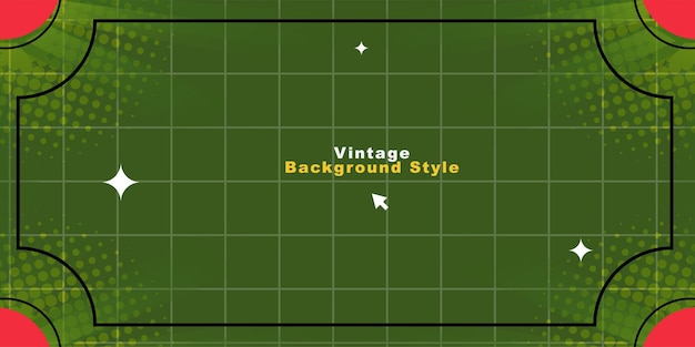 Estilo vintage de fondo plano verde