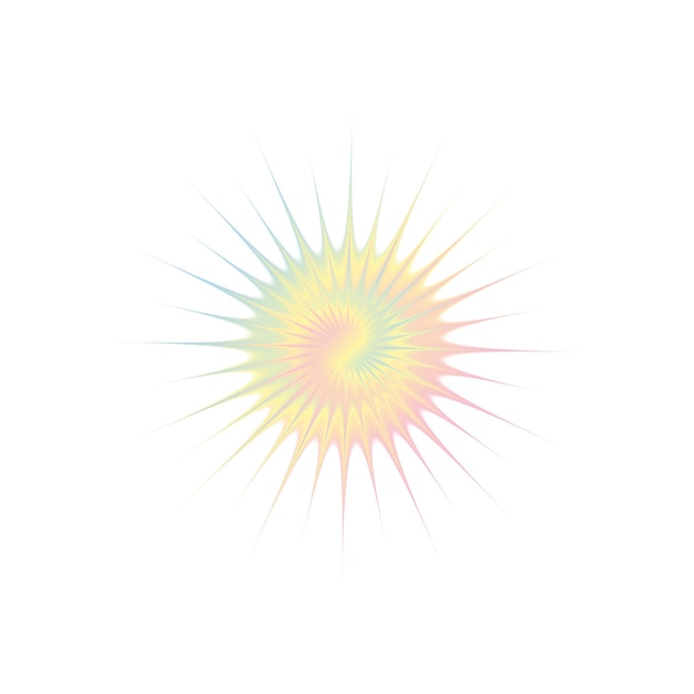 El estilo Y2K forma un conjunto de gradientes borrosos Aura elementos estéticos estrella sol Ilustración vectorial