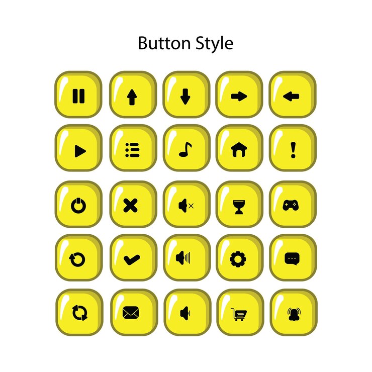 Vector los estilos de botones se utilizan para varios propósitos de diseño gráfico, diseño web, diseño de juegos y otros.