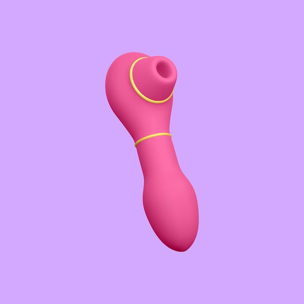 Vector estimulador de clítoris realista 3d aislado sobre fondo claro banner de sex shop con juguetes sexuales para mujeres ilustración vectorial