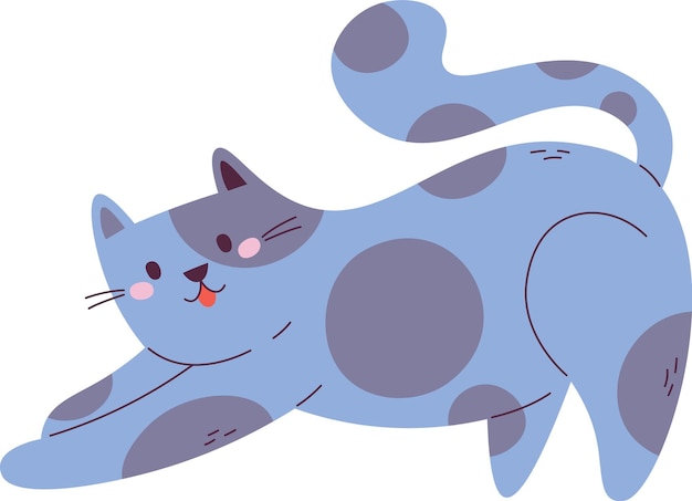 Estiramiento de mascota gato