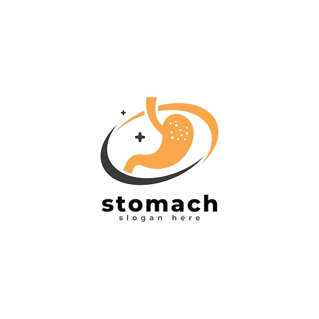 Estómago Logo vector ilustración diseño creativo Gastroenterología Saludable Logo elemento icono