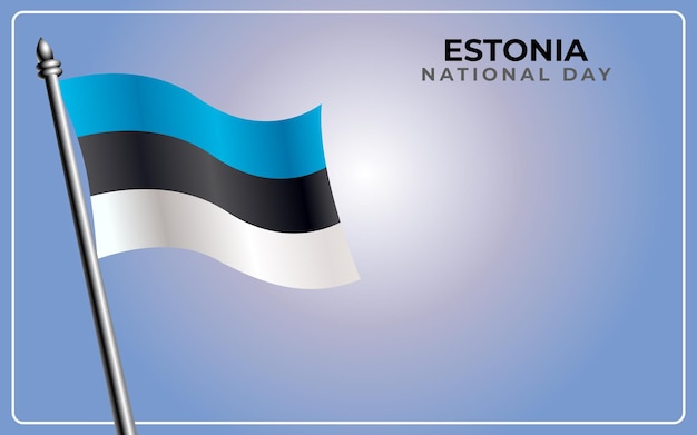 Estonia bandera nacional aislado sobre fondo de color degradado