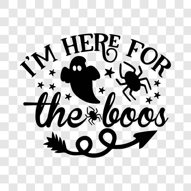 Estoy aquí para el diseño de boos svg
