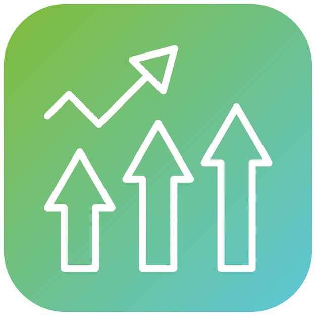 Estrategia de crecimiento de diseño vectorial Estilo de icono