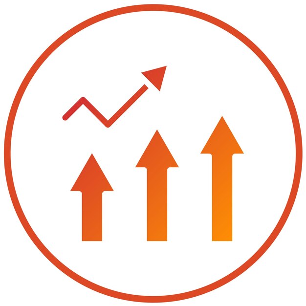 Estrategia de crecimiento de diseño vectorial Estilo de icono