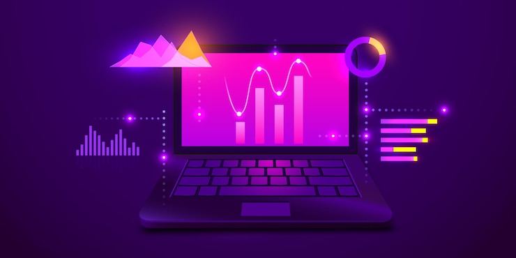 Vector estrategia empresarial y análisis de datos de planificación e inversión informática de éxito empresarial con infografía ...