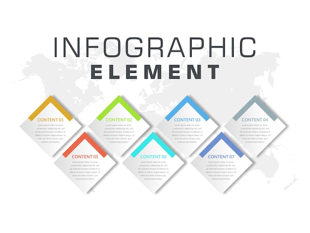 Estrategia empresarial de elemento infográfico simple