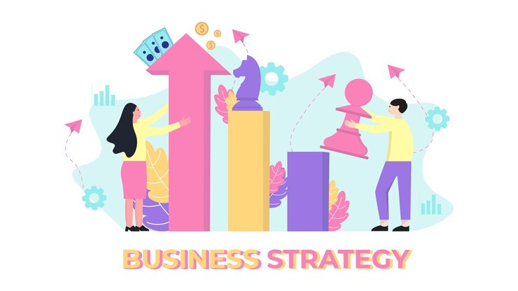 Vector estrategia empresarial