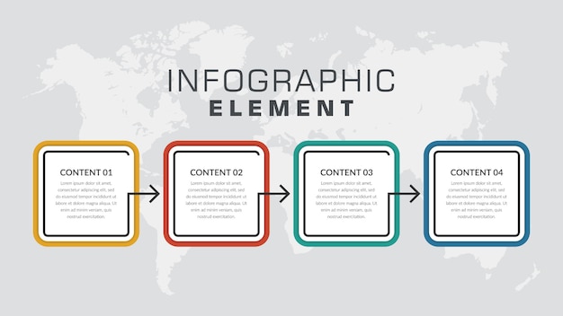 Estrategia de negocios de elemento infográfico colorido simple