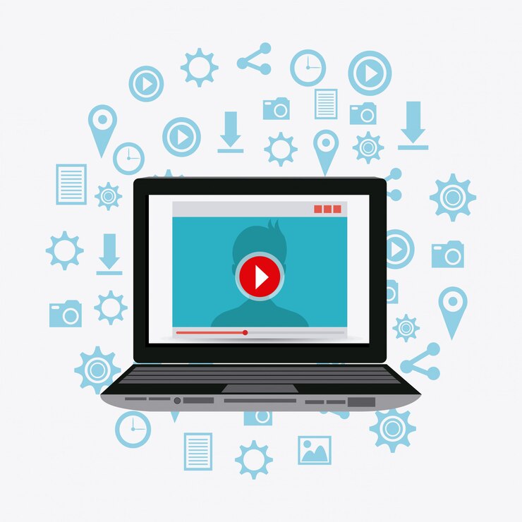 Vector estrategias de marketing digital y social.