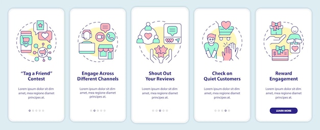 Estrategias de participación del cliente incorporando la pantalla de la aplicación móvil
