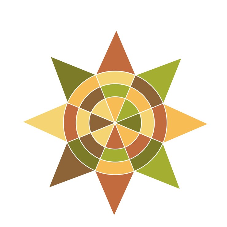 Vector estrella abstracta en estilo geométrico