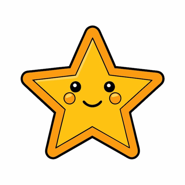 una estrella amarilla con una cara sonriente en ella