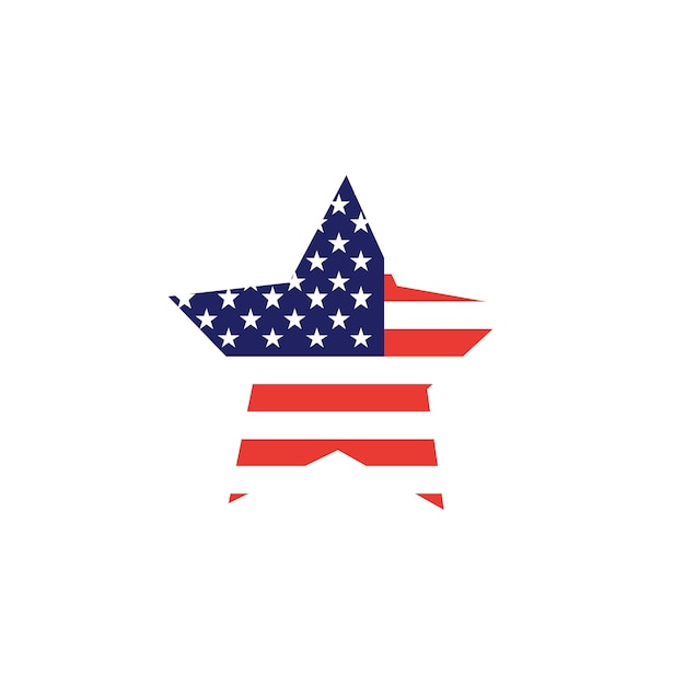 Estrella de la bandera americana. Gráficos vectoriales