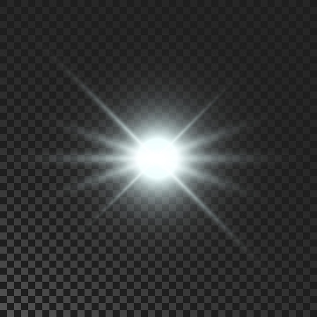 Estrella brillante blanca que brilla intensamente