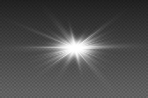Estrella brillante y destello de rayos Una explosión mágica de luz y chispas