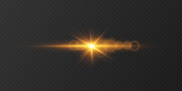 Estrella brillante explosión mágica y destello de luz Efecto de luz de brillo y resplandor