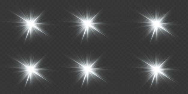 Estrella brillante mágica y efecto de luz