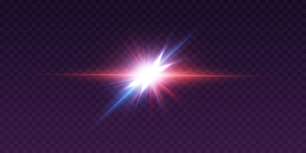 Estrella brillante mágica y efecto de luz