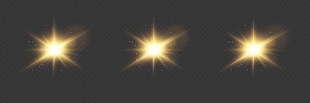Estrella brillante mágica y efecto de luz