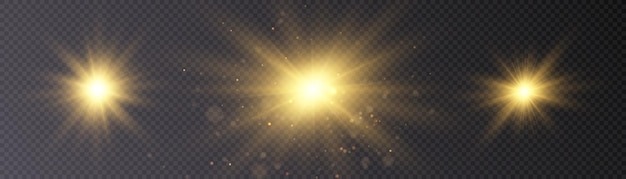 Estrella brillante Transparente brillante gradiente brillo brillante destello PNG textura Sol luz efectoVector
