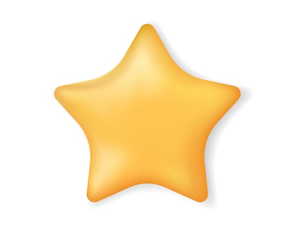 Estrella de calificación de oro 3D