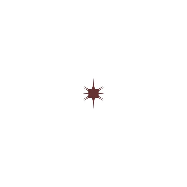 estrella centelleante con decoración de color marrón