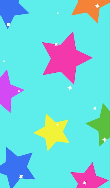 una estrella de colores con una estrella en ella