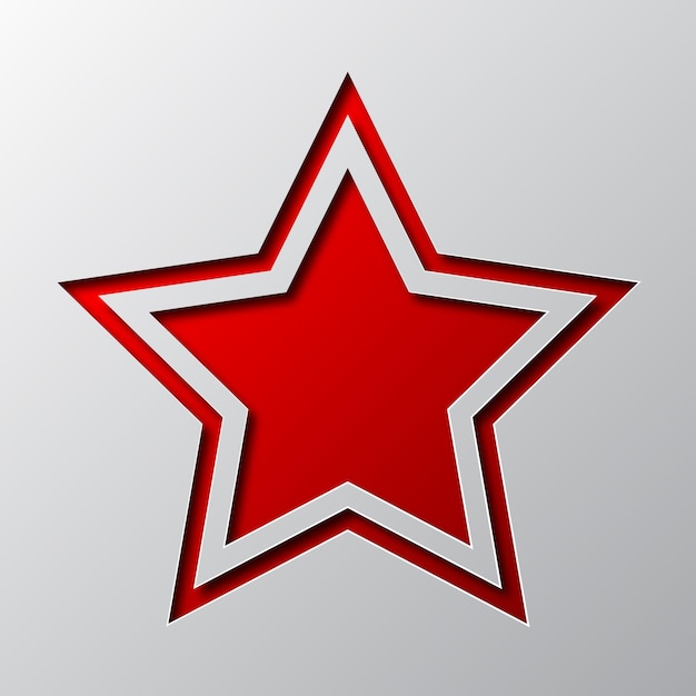 Estrella cortada de papel ilustración vectorial