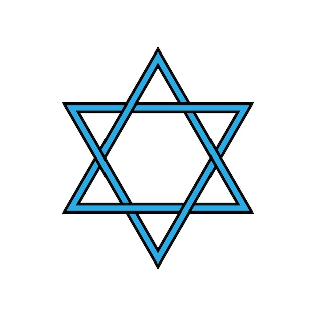 estrella de david estrella judía de david símbolo con diseño sencillo hanukkah