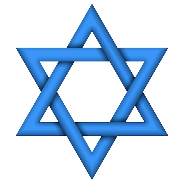 Estrella de David signo del judaísmo símbolo religioso signo de la cultura judía ilustración vectorial Eps 10
