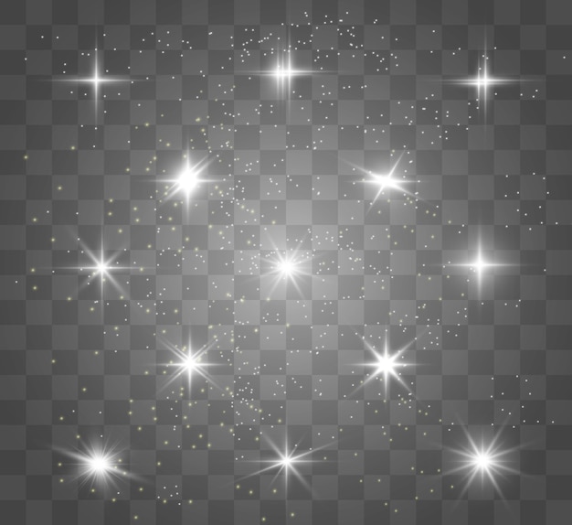 Vector estrella dorada brillante. efecto de luz estrella brillante. hermosa luz para ilustrar.