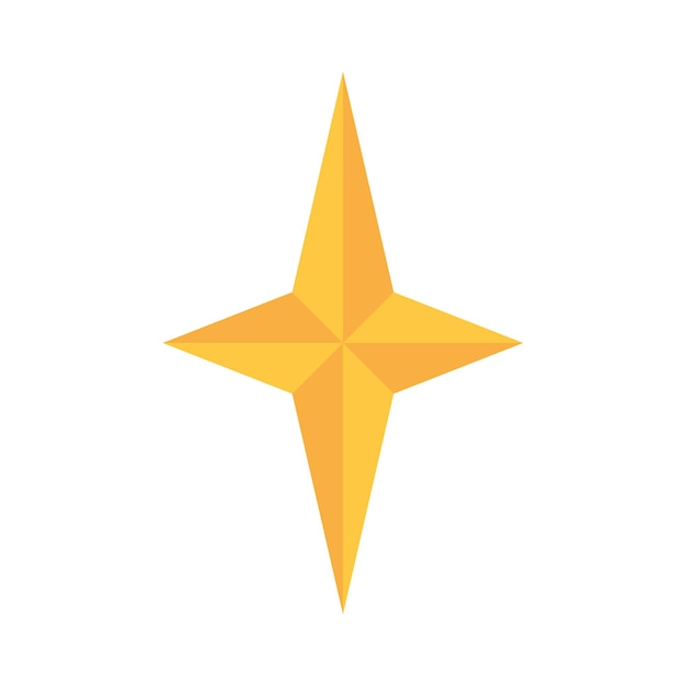 estrella dorada de cuatro puntas